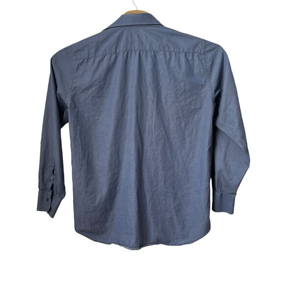 Brook Brothers Blue Striped Shirt Long Sleeve 17-34 MEN TRADITION FIT NON IRON - Picture 3 of 4